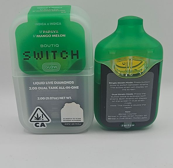 Boutiq Switch / Glow - Disposable - Papaya x Mango Melon - 2G