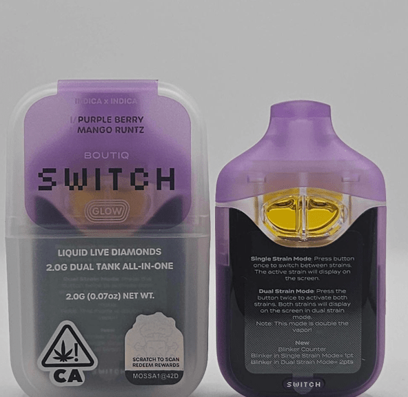 BOUTIQ LIQUID LIVE DIAMOND AIO- DUAL 1G PURPLE BERRY X MANGO RUNTZ