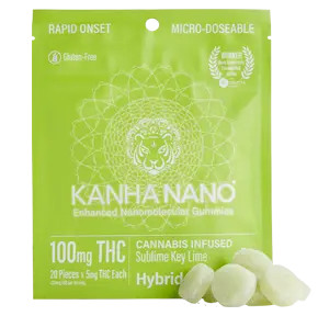 Kanha NANO Gummies - Key Lime (100mg) Micro-dosable