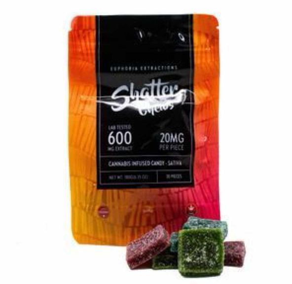 600mg Sativa Party Pack Shatter Chews by Euphoria Extractions (20mgx30)