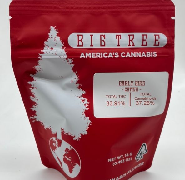 Early Bird (sativa) - 14g Flower (THC 33%) by Big Tree Cannabis **Buy 2 for $120**