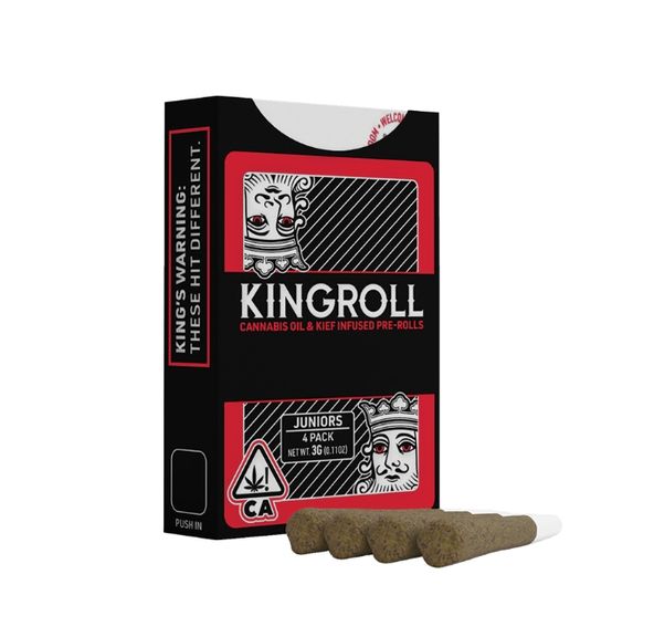 King Roll - OG Kush x Northern Lights - 4 Pk Infused Prerolls 3g