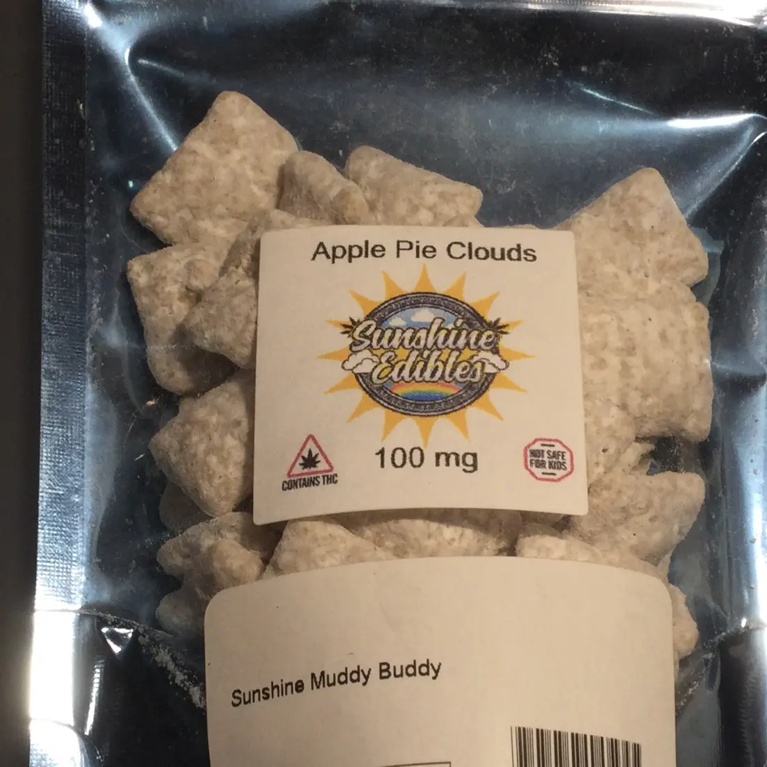 Apple Pie Muddy Buddies Sunshine Edibles 100mg