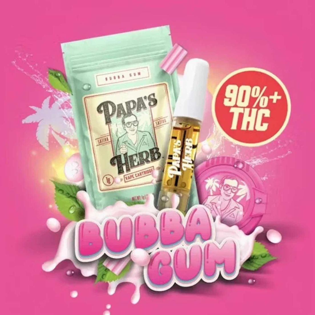 Papa's Herb - Bubba Gum Vape Cartridge 1g