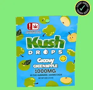 1000mg THC Gummy - Groovy Green Apple 40.00 g
