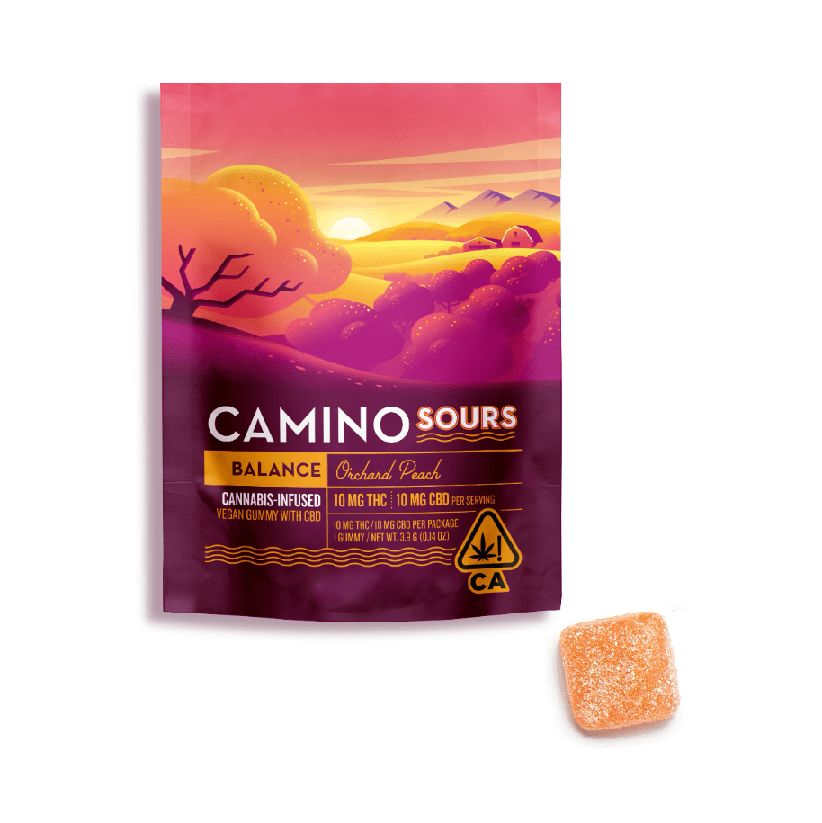 Camino Trial Pack Sours Gummies Orchard Peach 10mg THC / 10mg CBD