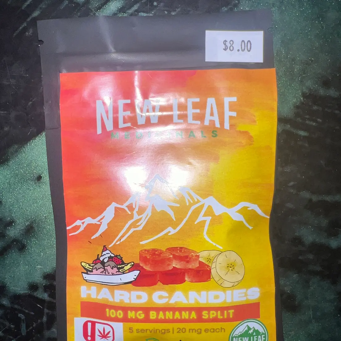 250mg Banana Split Hard Candy