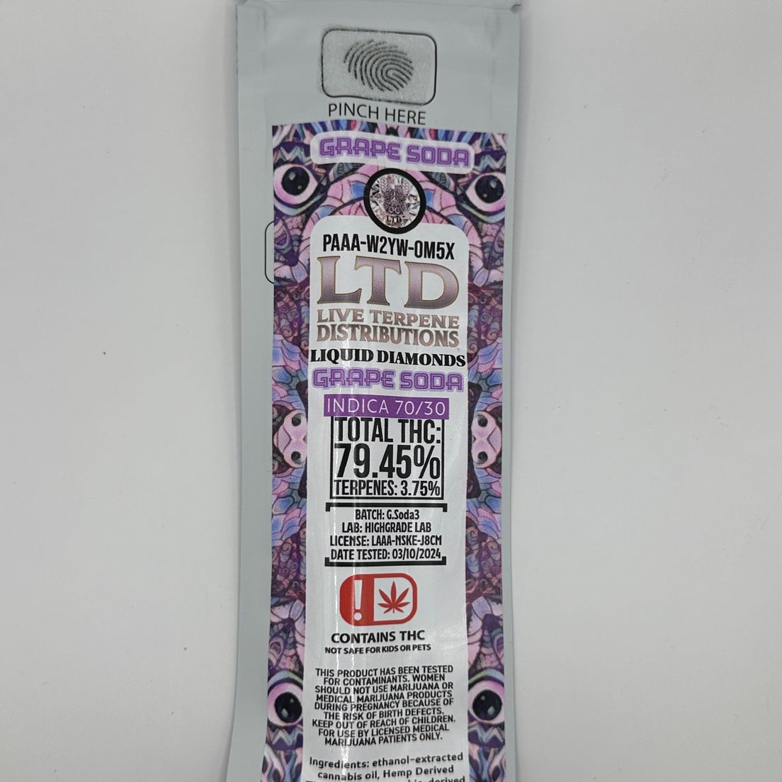 Grape Soda Liquid Diamond 1G Syringe