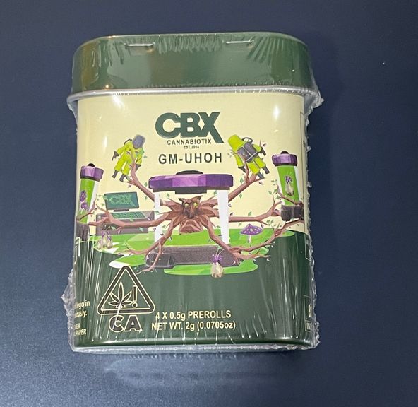 Cannabiotix- GM-UHOH 4PK Prerolls Tin 2g (H)