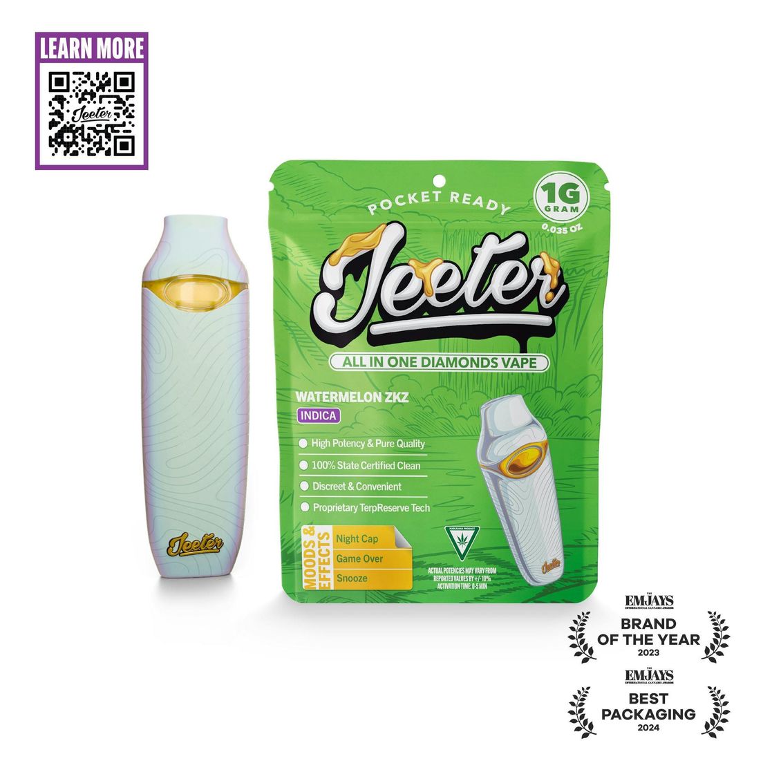 Jeeter- Watermelon ZKZ Diamonds AIO Pocket Ready 1g (I)