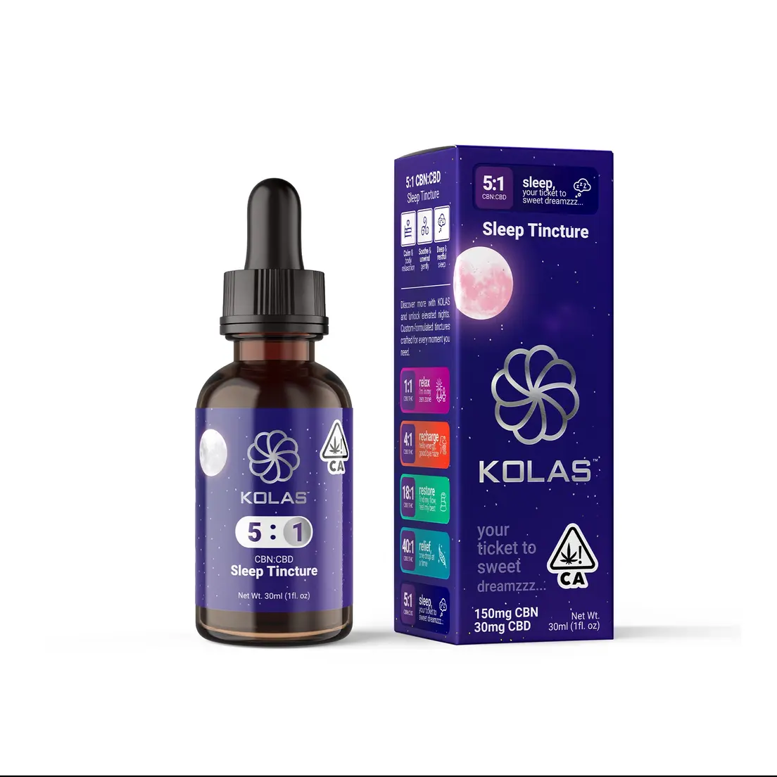 Kolas Tincture Sleep 5:1 150mg CBN / 30mg CBD 30ml