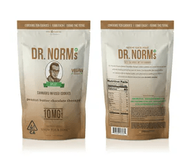 Dr. Norm's - Vegan Peanut Butter Chocolate Chip Cookies Bag 100mg