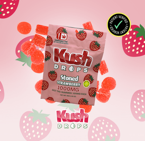KUSH DROPS STONED STRAWBERRY GUMMIES 1000MG
