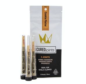 1g Cookie Platter Cured Pre Rolls (3 Pack) - WEST COAST CURE