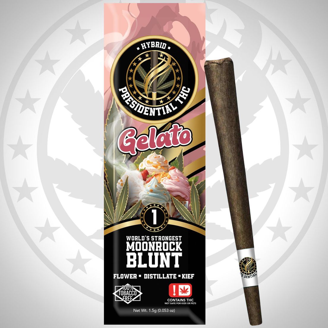 PRESIDENTIAL THC GELATO MOONROCK BLUNT 1.5G