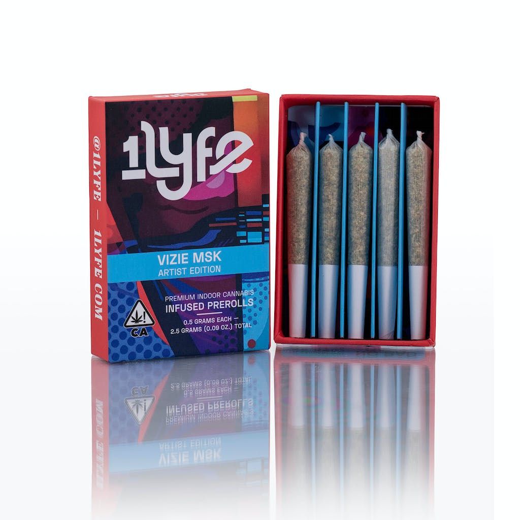 1Lyfe - (x5) .5 Prerolls - 2.5g - Gelato 41