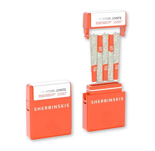 SHERBINSKI - LEMON TAFFY | 5pc Live Rosin and Diamond Preroll Pack