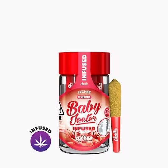 Jeeter- Lychee Infused 5PK Baby Jeeter Prerolls 2.5g (S)
