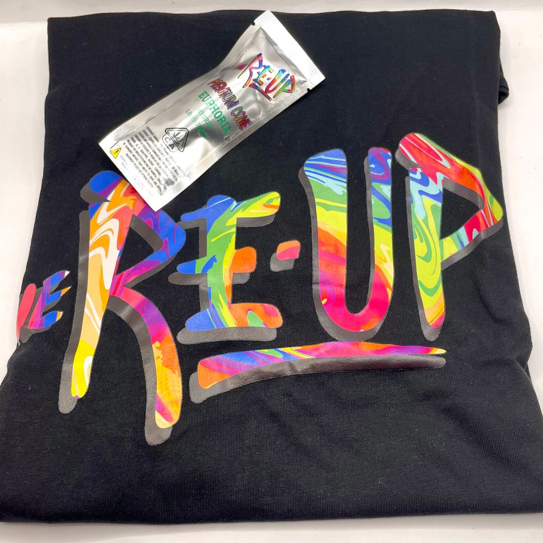 PRE-ORDER ONLY *Deal! $15 (MEDIUM) Black T-Shirt - The Re-Up + Preroll