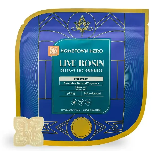 HTH 25mg THC Blue Dream Live Rosin Gummies, 10ct