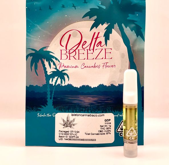 *BLOWOUT DEAL! $25 1g GDP (Indica) Cartridge - Delta Breeze