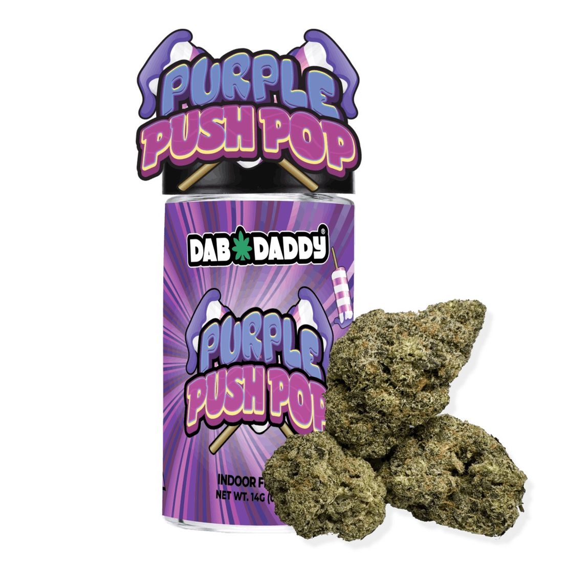 Dab Daddy- Purple Push Pop X Cap Junky 14g (I)