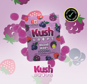 KUSH DROPS BLAZED BERRY GUMMIES 1000MG