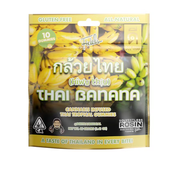 Dee Thai Solventless Hash Rosin 100MG Gummies Thai Banana