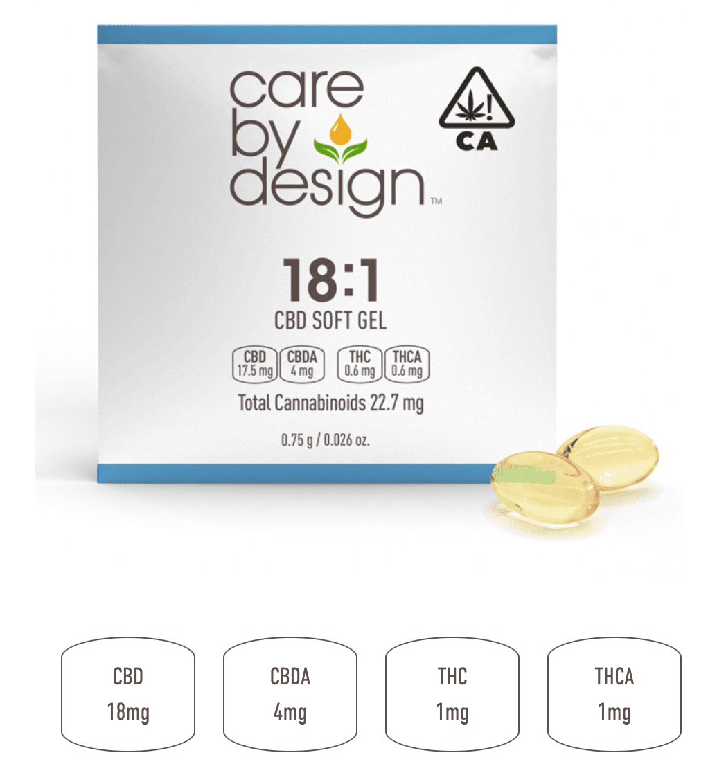 Care By Design: Refresh Soft Gel 18:1 single serving full spectrum