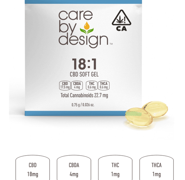 Care By Design: Refresh Soft Gel 18:1 single serving full spectrum
