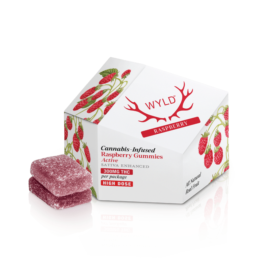 Wyld Sativa Enhanced Gummies 300mg (Raspberry)