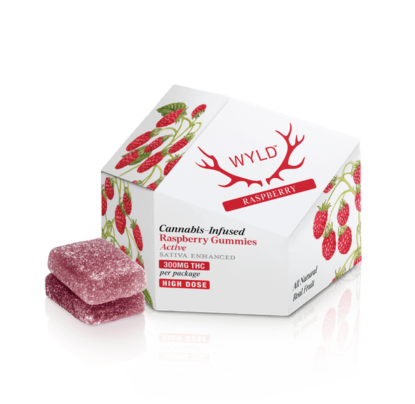 Wyld Sativa Enhanced Gummies 300mg (Raspberry)