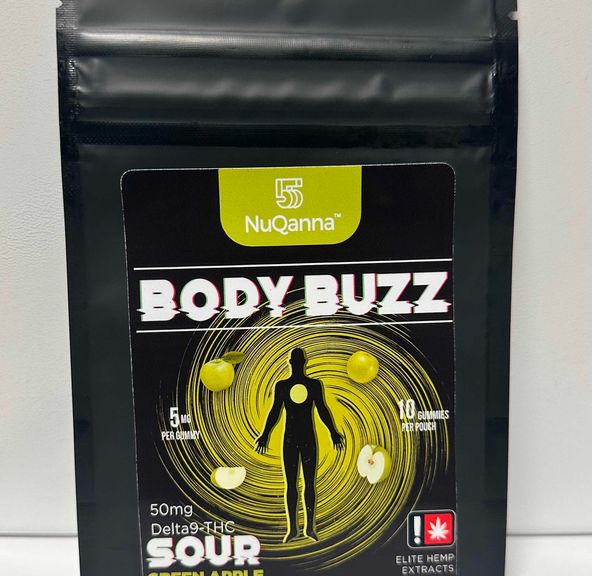 Body Buzz Gummy: Sour Green Apple D9