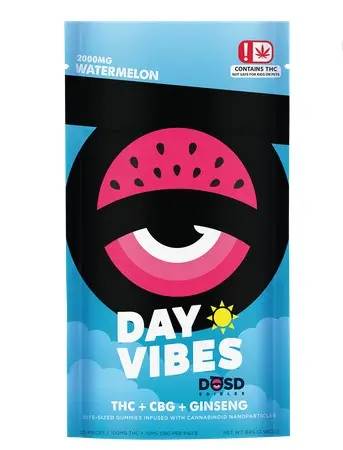 DOSD EDIBLES WATERMELON DAY VIBES 1:1 THC:CBG 2000MG