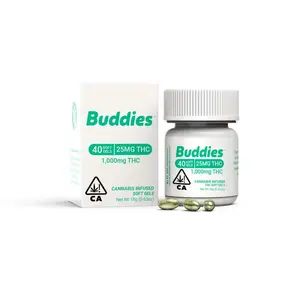 Buddies - THC 25mg Capsule 40pc - 1000mg