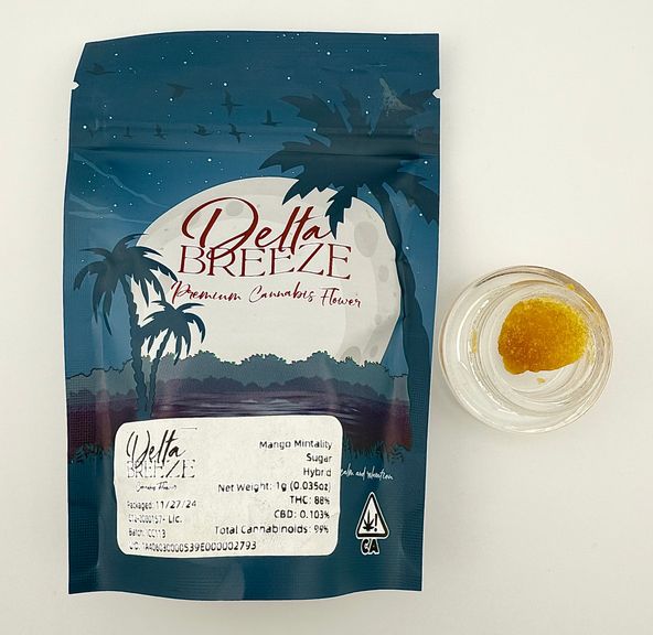 *BLOWOUT DEAL! $25 1g Mango Mintality (Hybrid) Sugar/Sauce - Delta Breeze