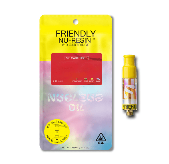 Friendly | Vape Cart | 1g | Nucleus Cured Resin | Two Face