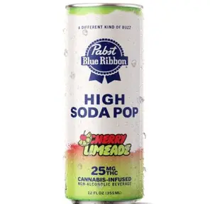 Pabst Blue Ribbon High Soda Cherry Limeade Singles 25mg