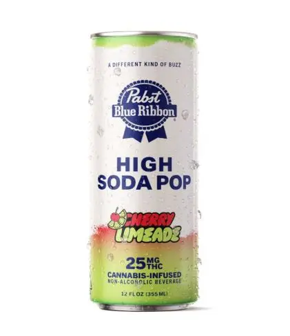 Pabst Blue Ribbon High Soda Cherry Limeade Singles 25mg