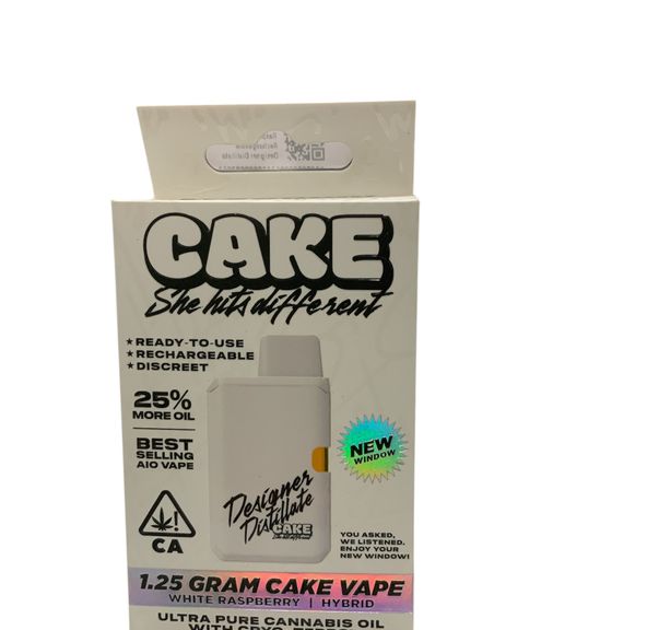 Cake - White Raspberry 1.25g Rechargeable Designer Distillate
