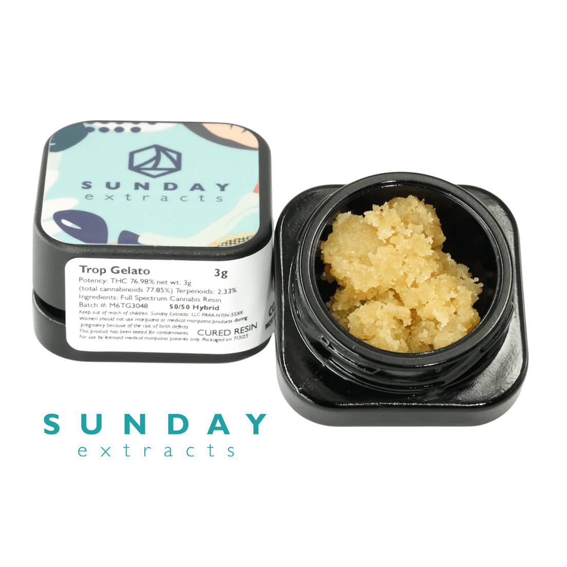 SUNDAY EXTRACTS TROP GELATO CURED RESIN 3G