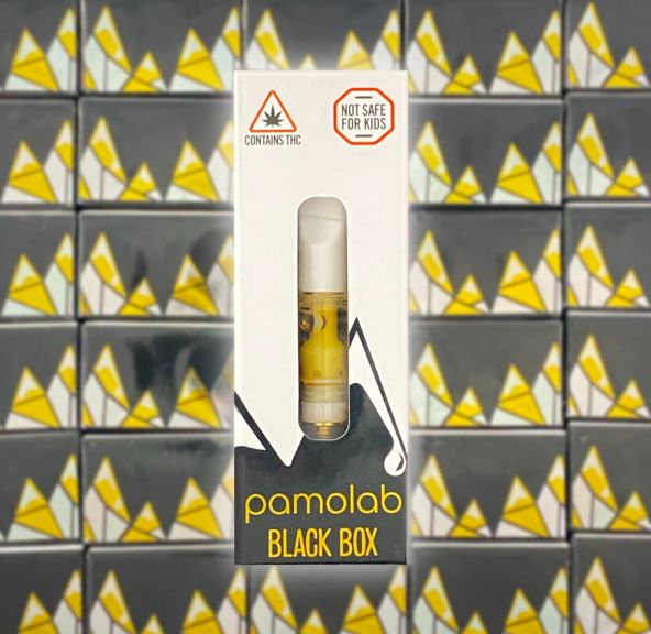 Animal Mints 1g Black Box live resin Cartridge from Pamolab
