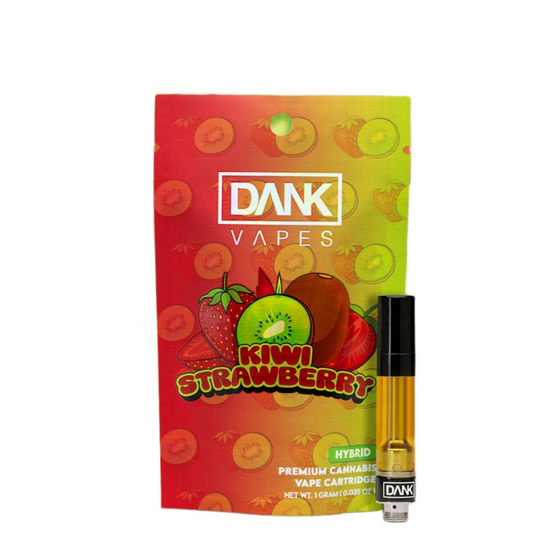 Dank | Vape Cart | 1g | Distillate | Kiwi Strawberry