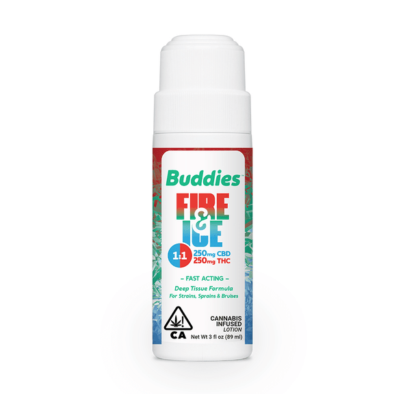 Buddies Topical Fire and Ice Roll On 1:1 500mg/500mg