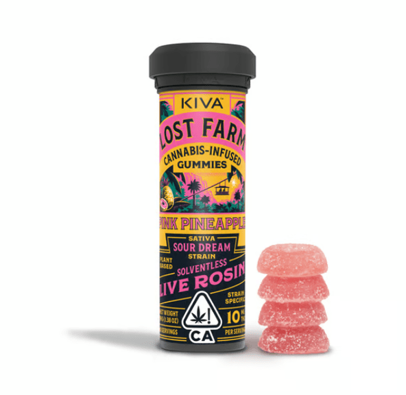 Lost Farm Gummies Pink Pineapple Sour Dream 100mg