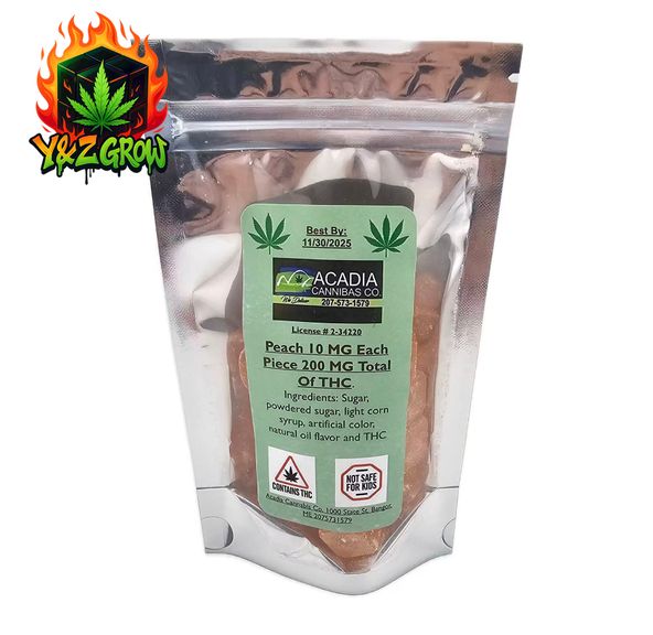 Acadia - Hard Candy - peach 200 MG (10mg ea)