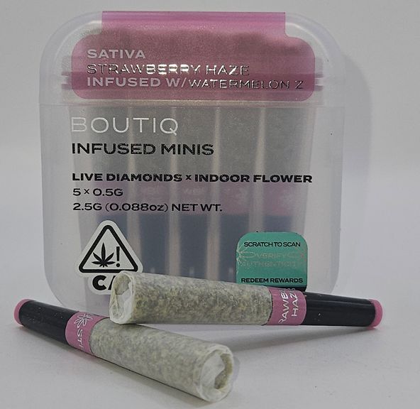 Boutiq Mini Joints (5ct) - Strawberry Haze w/ Watermelon Z