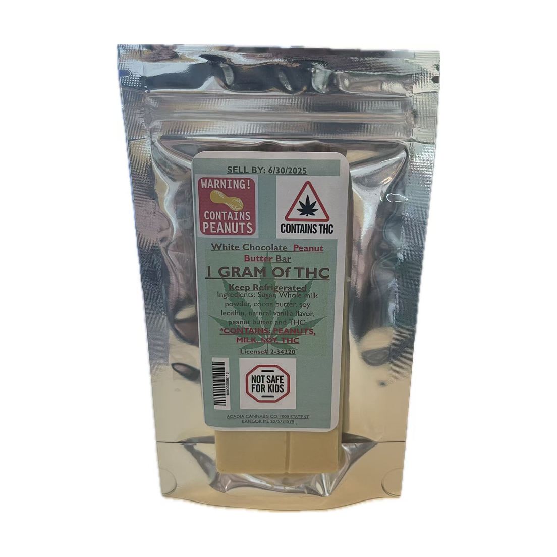 Acadia - White Chocolate Bar - 1000mg