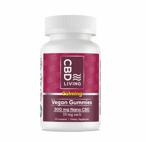 CBD Living Vegan Gummies Bottle 300mg