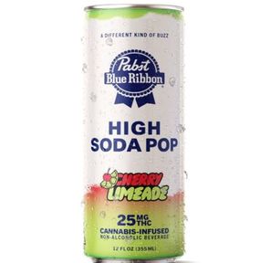 Pabst Blue Ribbon High Soda Cherry Limeade Singles 25mg